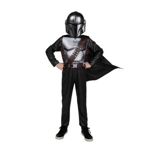 NWT Star Wars The Mandalorian Halloween Costume Jumpsuit, Cape & Mask Sz M (8)